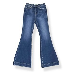 Rockin C Jeans Women 29 (ACTUAL 28x33) Blue Mid Rise Flare Leg Stretch